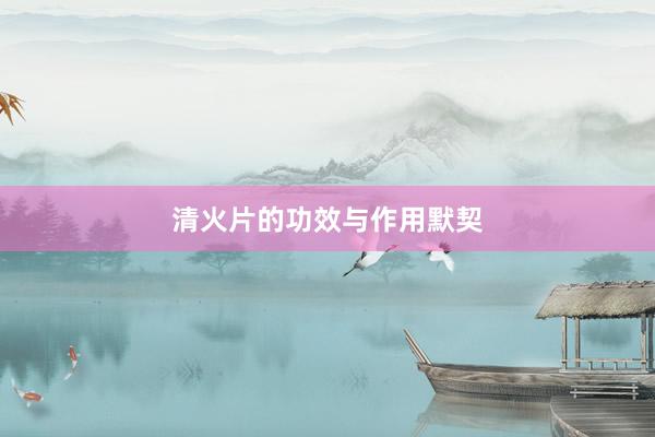 清火片的功效与作用默契